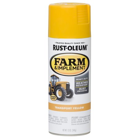 Rust-Oleum Farm & Implement Paint, Gloss, Transport Yellow, 1 gal 280145